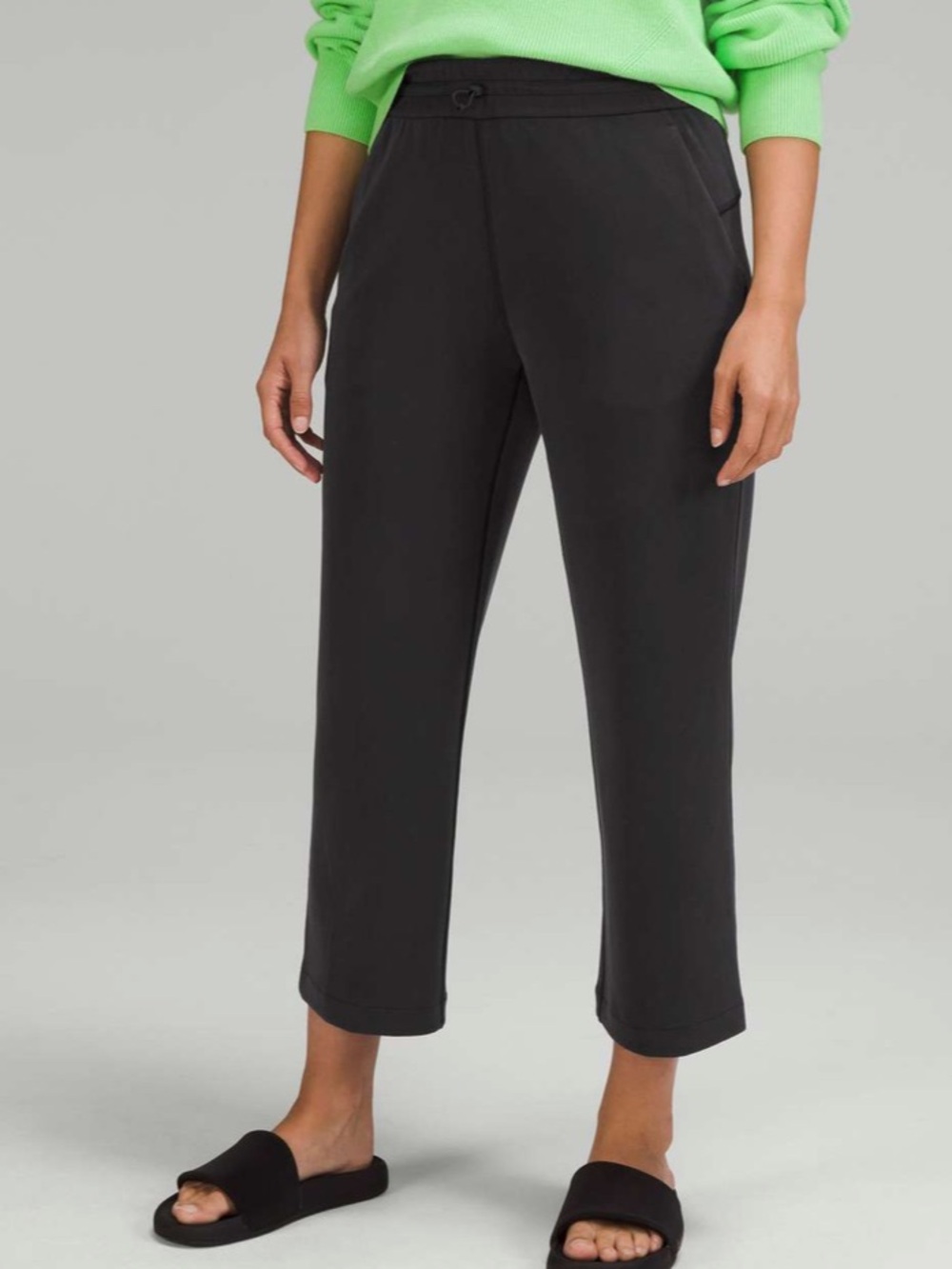 NWT Lululemon Softstreme HR Straight Leg Crop 24” Black 14 - Picture 4 of 9